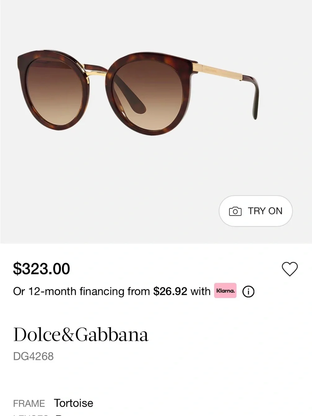 Dolce & Gabbana Black and Gold Round Sunglasses for Men